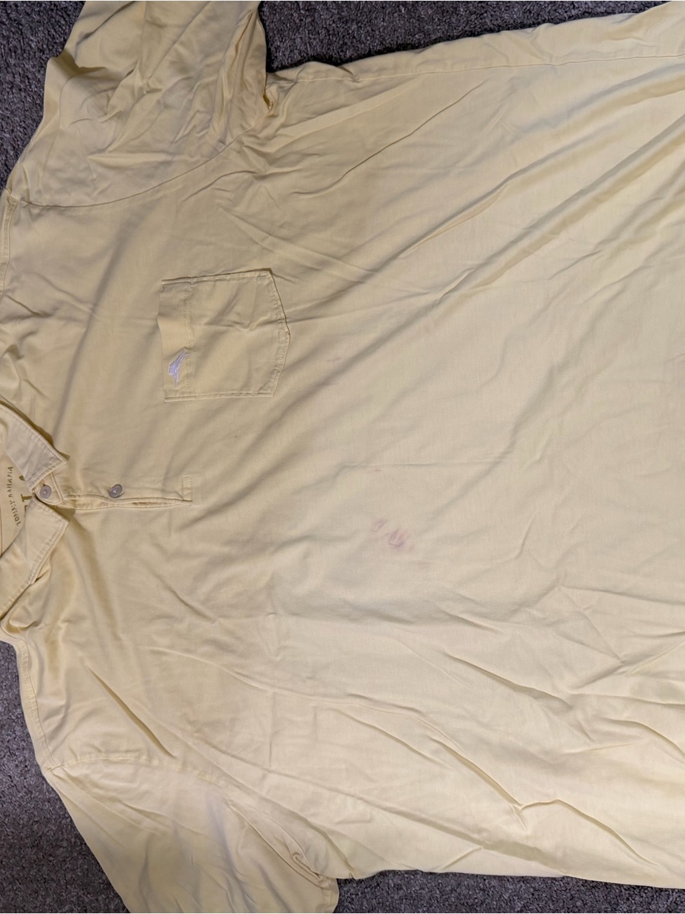 Tommy Bahama Pale Yellow Short-Sleeve Pocket Polo
